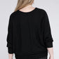 Zenana Plus Batwing Sleeve Knit Top-Casual Comfort Shirts & Tops