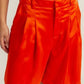 HYFVE High-Waist Pleated Satin Shorts - DAVERRI FASHIONS