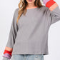 SAGE + FIG Color Block Waffle Knit T-Shirt - DAVERRI FASHIONS