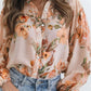 Floral Print Button-Up Shirt - DAVERRI FASHIONS