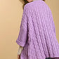 Umgee Full Size Cable Knit Open Front Long Sleeve Cardigan - DAVERRI FASHIONS