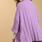 Umgee Full Size Cable Knit Open Front Long Sleeve Cardigan Cardigans