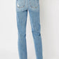 Judy Blue Full Size High Waist Straight Jeans with Heavy Destroy Plus Size - DAVERRI FASHIONS