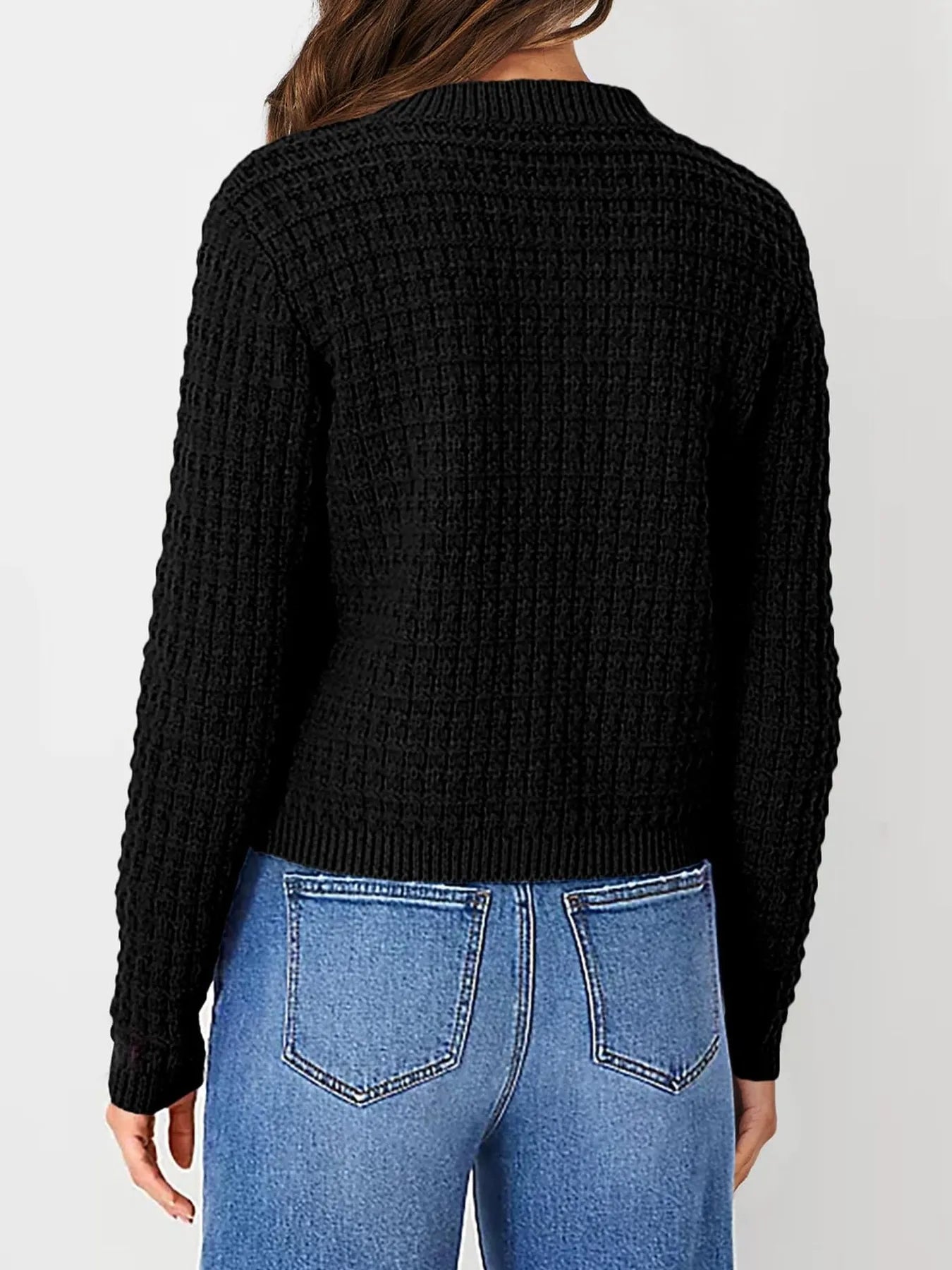 Textured Knit Button-Front Cardigan | Cardigans Daverri Fashions