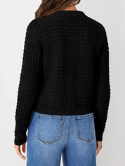 Textured Knit Button-Front Cardigan | Cardigans Daverri Fashions