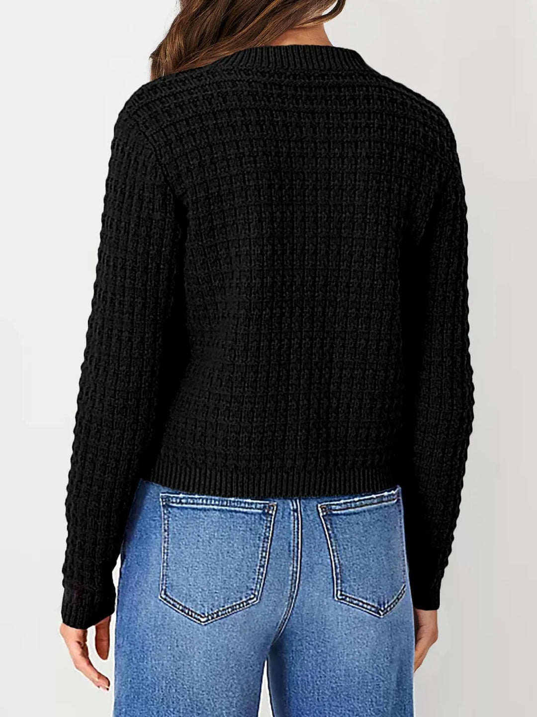 Textured Knit Button-Front Cardigan | Cardigans Daverri Fashions