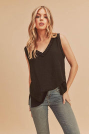 Aemi + Co V-Neck Wide Strap Tank | Daverri Fashions