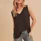Aemi + Co V-Neck Wide Strap Tank - DAVERRI FASHIONS