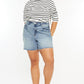Kancan Full Size Raw Hem High Waist Denim Shorts Denim Shorts
