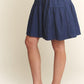 ADORA Elastic Waist Wide Leg Denim Shorts Denim Shorts