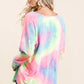 BiBi Long Sleeve Tie-Dye Terry T-Shirt - DAVERRI FASHIONS