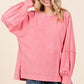 Mittoshop Mineral Wash Raglan Long Sleeve Oversized Top - DAVERRI FASHIONS