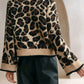 Leopard Print Bow-Tie Front Cropped Cardigan - DAVERRI FASHIONS