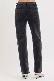 RISEN Tummy Control Mid Rise Straight Leg Corduroy Pants | Pants Daverri Fashions