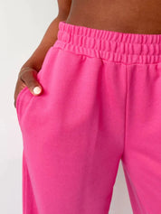 Elastic Waist Wide Leg Pants | Pants Daverri Fashions