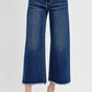 RISEN Raw Hem Wide Leg Attached Buckle Jeans Jeans