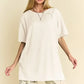 Davi & Dani Short Sleeve Side Slit T-Shirt with Pockets - DAVERRI FASHIONS