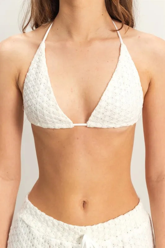 HYFVE Crochet Bra and Drawstring Pants Set Outfit Sets