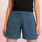 Daverri Pocketed Denim Shorts in faded blue wash with large front pockets