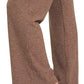 Ribbed Drawstring Lounge Pants Brown - DAVERRI FASHIONS