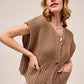 SO ME Big Metal Button Front Sweater Vest Sweater Vests
