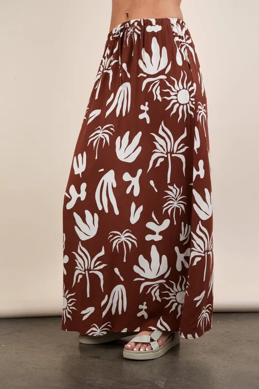 VERY J Printed Resort Midi Skirt | Skirts Daverri Fashions