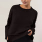 HYFVE Round Neck Dropped Shoulder Ribbed Sweater - DAVERRI FASHIONS