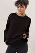 HYFVE Round Neck Dropped Shoulder Ribbed Sweater - DAVERRI FASHIONS