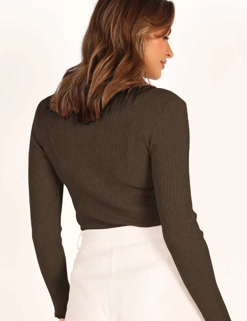 Lettuce Edge Round Neck Long Sleeve Top | Tops Daverri Fashions