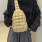 Quilted Nylon Crossbody Bag - DAVERRI FASHIONS