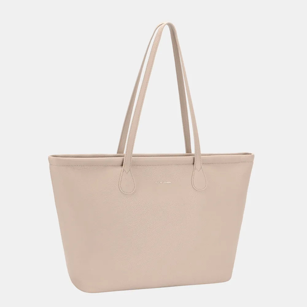David Jones PU Leather Tote Bag Gravel One Size