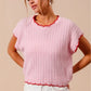 SO ME Textured Light Weight Sweater Dolman Top Sweaters