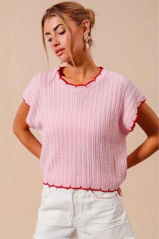 SO ME Textured Light Weight Sweater Dolman Top Sweaters