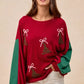 BiBi Christmas Theme Tree Embroidered Sweater - DAVERRI FASHIONS