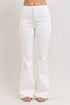 White Judy Blue high-waisted tummy control flare jeans with straight-leg cut