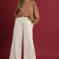 Umgee Cable Knit Textured Wide Leg Pants - DAVERRI FASHIONS