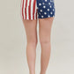 Judy Blue Full Size High Waist Americana Flag Fray Hem Shorts Plus Size Denim Shorts