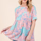 BOMBOM Floral Babydoll Tunic Top