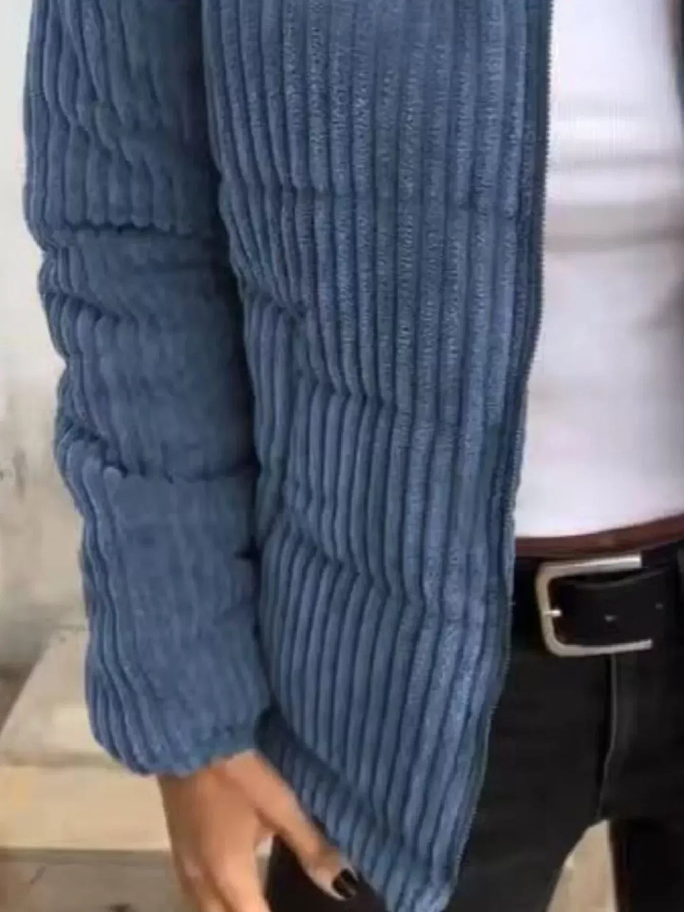 Daverri Fashions Full Size Zip Up Funnel Neck Long Sleeve Winter Coat Plus Size - DAVERRI FASHIONS