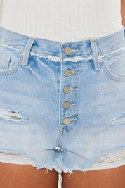 Kancan Distressed Button Fly Denim Shorts | Denim Shorts Daverri Fashions