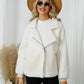 Pocketed Sherpa Zip Up Long Sleeve Jacket - DAVERRI FASHIONS
