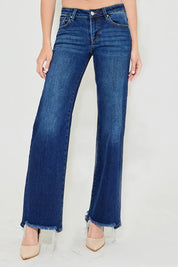 DARK 11 RISEN Full Size Low Rise Wide Leg Jeans Plus Size | Jeans Daverri Fashions