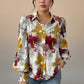 Daverri Fashions Floral Print Long Sleeve Shirt - DAVERRI FASHIONS