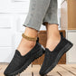 Breathable Mesh Slip-On Sneakers - DAVERRI FASHIONS