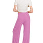 Zenana Rolled Sleeve Top and Pants Sweater Set
