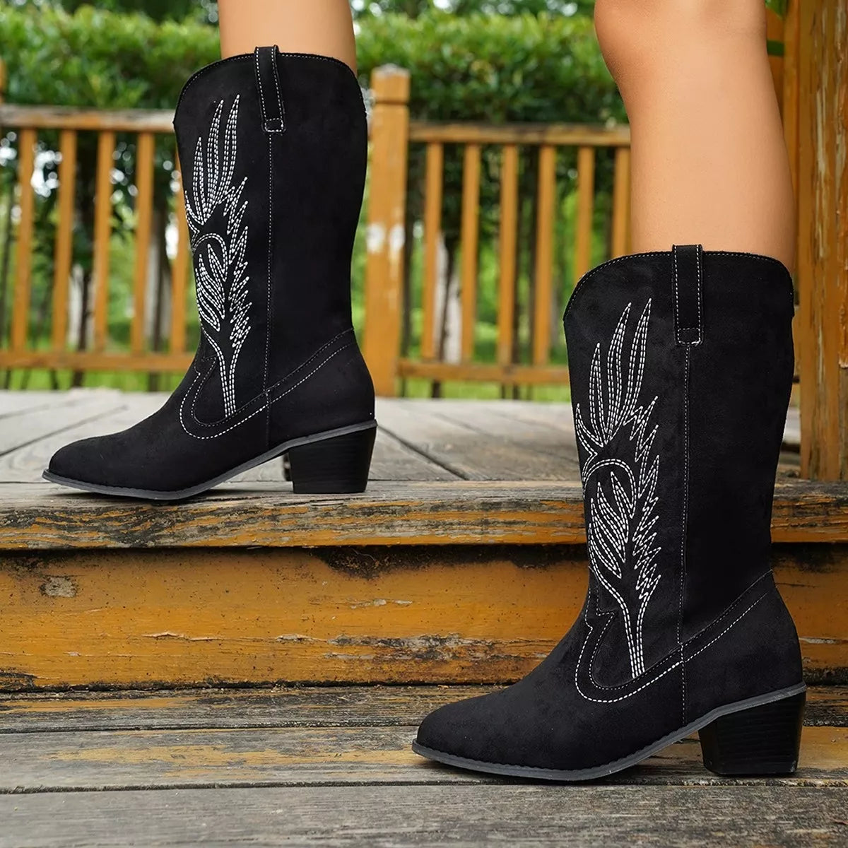 Point Toe Block Heels Boots | Boots Daverri Fashions