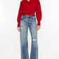Kancan Distressed High Waist Bootcut Jeans Medium Jeans