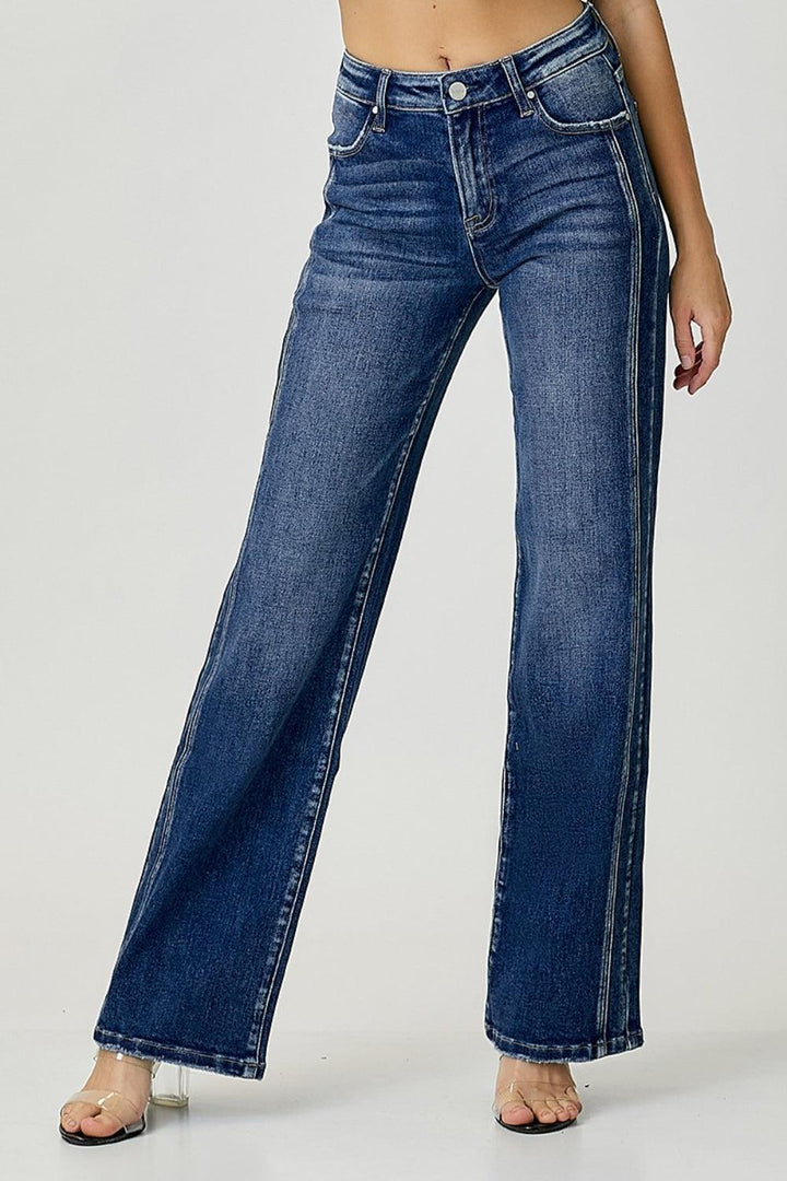 RISEN Mid Rise Straight Jeans Jeans