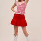 SO ME Ruffled Hem Game Day Mini Skirt Skirts