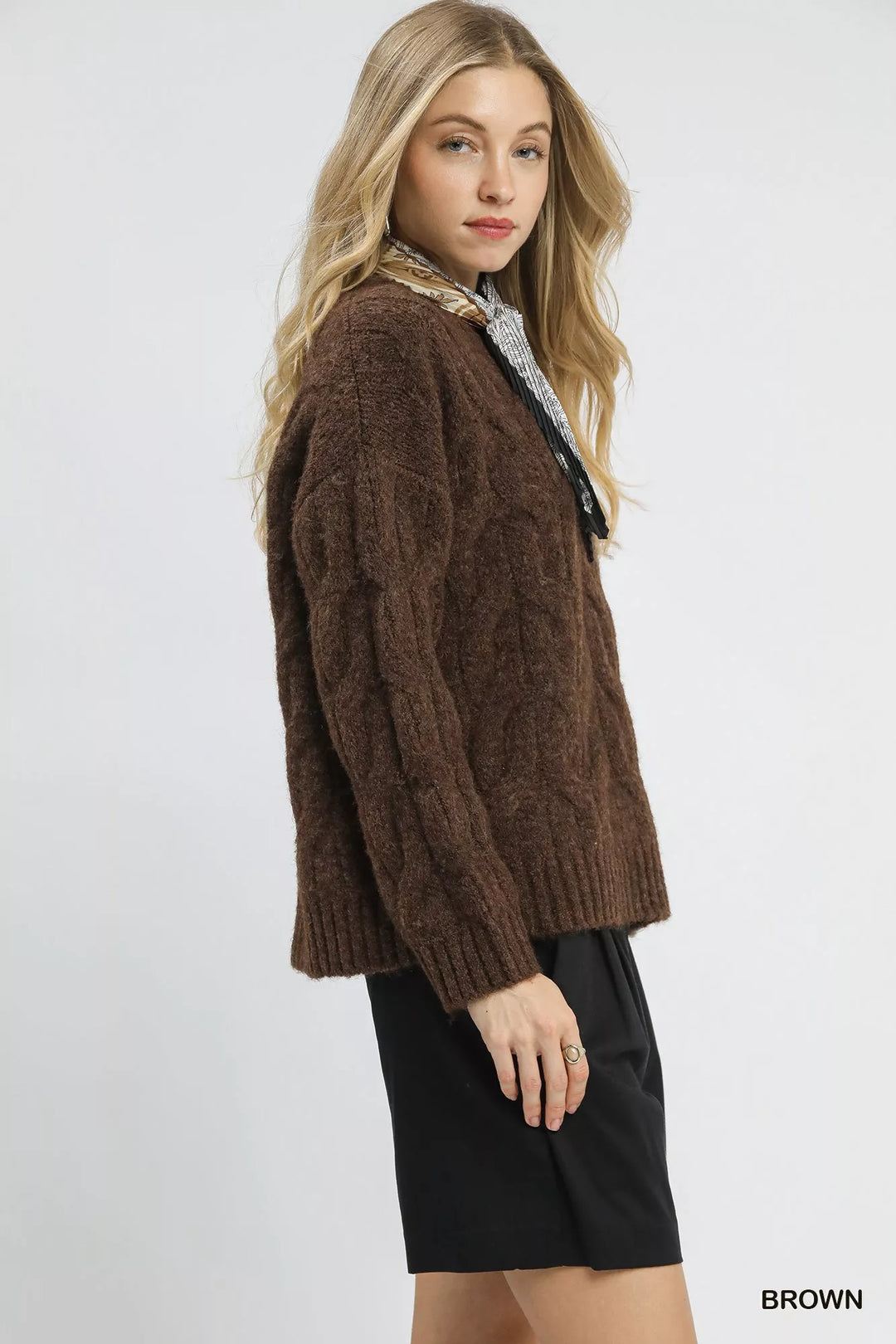 Umgee Cable Knit Cozy Sweater | Sweaters Daverri Fashions